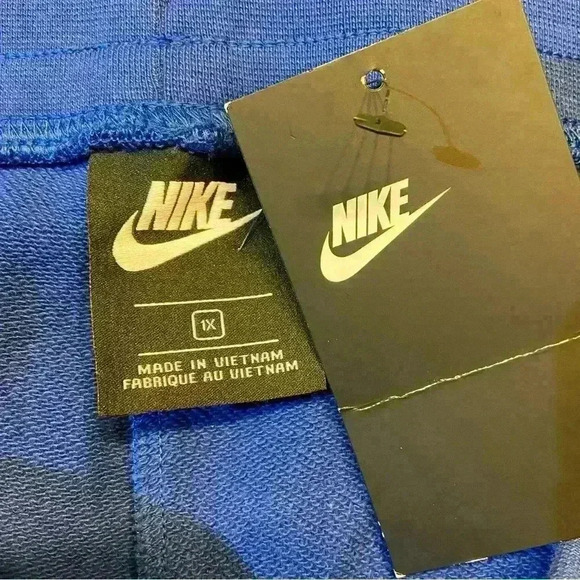 Nike Women's Plus Size Logo Side Stripe Joggers Sweatpants 1X Blue Pockets NWT - Picture 10 of 12